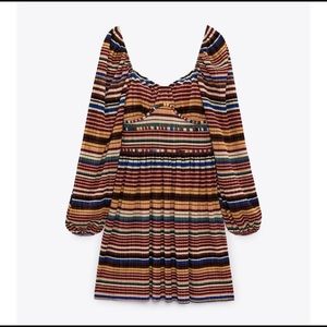 Zara pleated printed dress BNWT Size Small